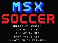 MSX Soccer JP MSX JP box art